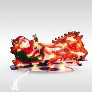 Vianočné osvetlenie "Mikuláš na saniach" 45 cm, KIF