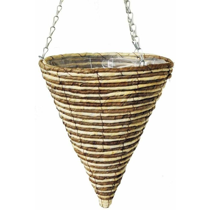 Závesný košík lanový - kónus, Ø 30 cm