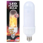 LED žiarovka - efekt plameň, E27, 6 W